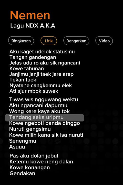 akuu kaget delok - NDX AKA   #lirik #nemen #liriklagu #nemenndx #ndxaka #bismillahfyp