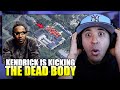 Kendrick kicking a dead body  kendrick lamar  not like us reaction