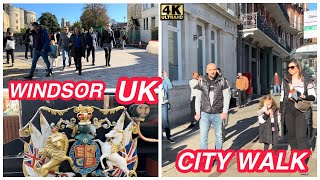 England Uk 🇬🇧 Windsor Town Walking Tour Castle Town Centre 2024