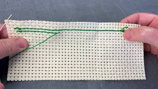 How to backstitch (Left-handed Instruction, For schools)