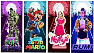 Tiles hop game, Hulk vs Paw patrol vs Rumi vs Mario # screenshot 5