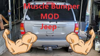 DIY JEEP Bumper HACK💪Muscle Bumper MOD your 99-04 JEEP WJ How to Build Muscle bumper  Ep#5