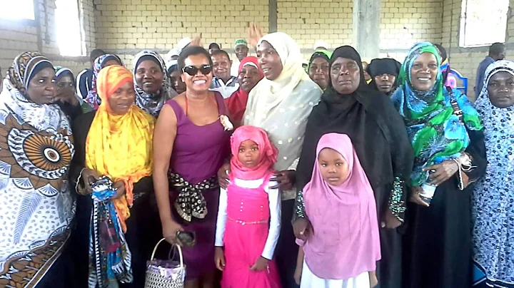 Angela Howell in zanzibar with the women of  W.D.S...