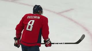 Linus Ullmark Glove Save on Ovechkin's Slap Shot