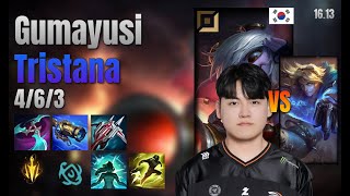 Gumayusi Adc Tristana vs Ezreal lol KR solo rank Full Game 16.13 | 구마유시 트리스타나 vs 이즈리얼