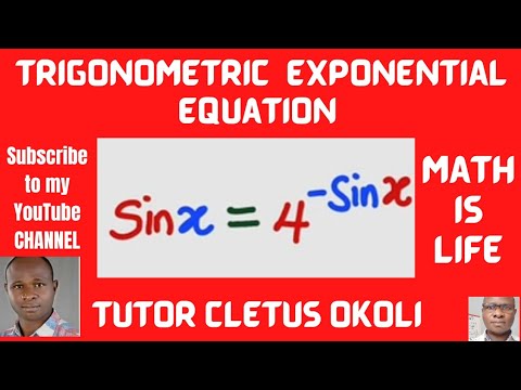 Simple Trigonometric Exponential Equation|| If Sinx = 4^ -Sinx, then X ...