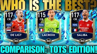 COMPARISON: Reviewing TOTS Lacroix, Saliba, De Ligt & More FIFA mobile 23 (Fastest CB)