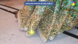 EXCLUSIVE PARTY WEAR DESIGNER SAREE IN STONE WORK & ZARI WORK | #ZARANGSAREE screenshot 2