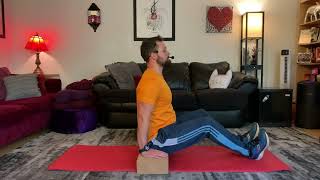 Seated Hover w/Marches (Knees Bent)