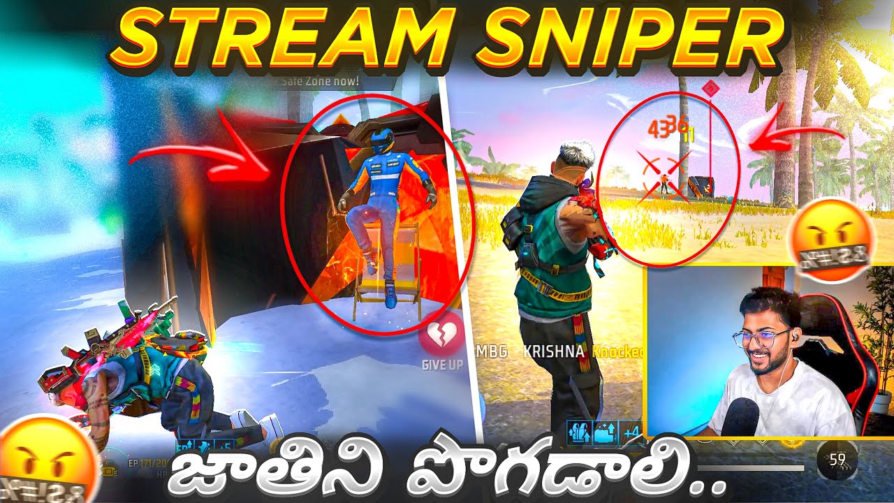 Stream Snipers Jathini Pogadali 😡 Dorikadu Ninja Kid 🔥 - FreeFireTelugu - MBG ARMY