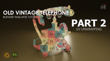 Vintage Telephone Modeling PART 2 — UV Unwrapping | Blender Timelapse Tutorial