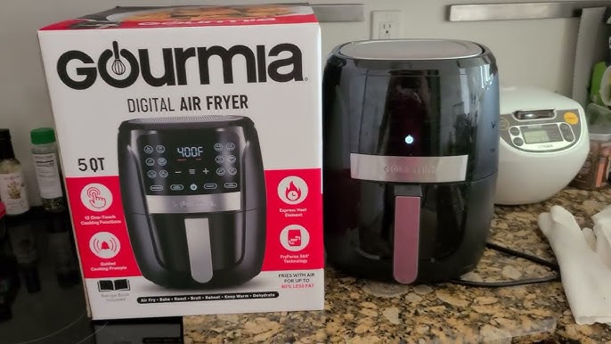 Gourmia 5-Qt Air Fryer with Nonstick Dishwasher Safe Basket, Black