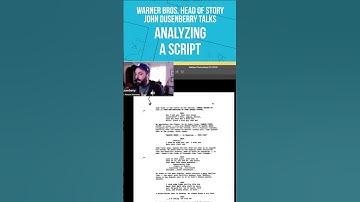 Analyzing a Film Script with head of story John Dusenberry