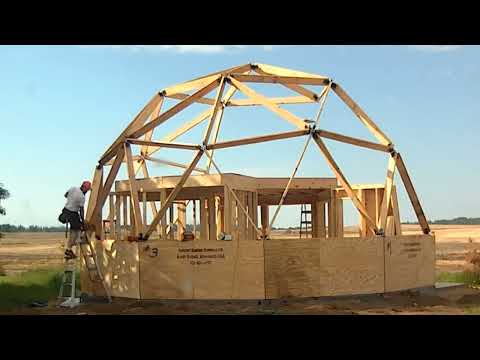 30 foot Natural Spaces Dome construction