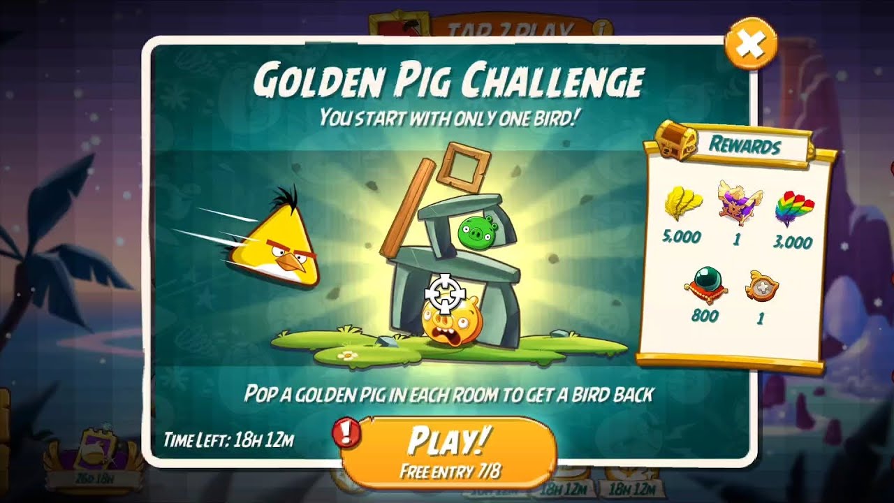 golden pig challenge today angry birds 2 | 20 Des 2025