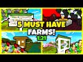 5 MUST HAVE FARMS In Minecraft Bedrock 1.21! (2025!)