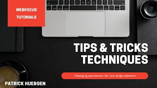 WebFOCUS Tips & Tricks techniques - Changing permission for one single element