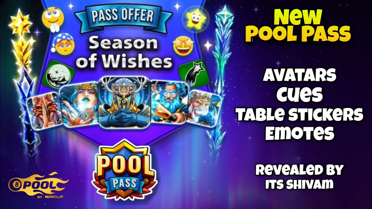 SEASON OF WISHES POOL PASS IN 8 BALL POOL || NEW UPCOMING POOL PASS REVEALED BY ITS SHIVAM !!! 💓