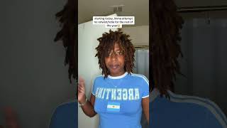 let’s see how long this lasts🫨 #naturalhair #locs #locjourney