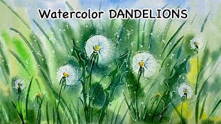 Watercolor Dandelions Tutorial - Simple and Magical Painting