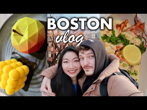 VLOG17 波士頓(一直吃)之旅🦞生蠔初體驗🦪/超美3D蛋糕/一定要吃龍蝦～/台灣送給波士頓的唐人街拱門🫶🏻/波士頓公共花園/有名的拍照街📷/Moxy飯店｜BOSTON VLOG EP.3