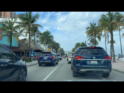 Florida Scenic Highway : Driving Miami to Fort Lauderdale via SR A1A in January 2023