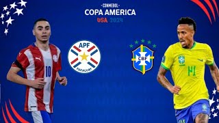 Paraguay 🇵🇾 vs 🇧🇷 Brasil | Conmebol Copa América 2024 | Grupo D | Simulación