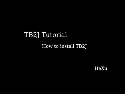 How to install TB2J