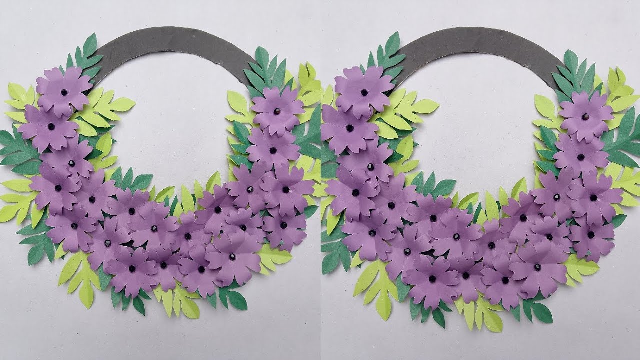 Easy paper flower wall decor making....... 