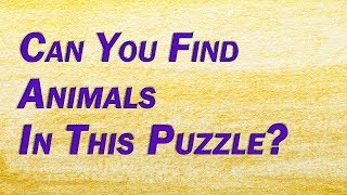 Best Word Search Puzzle To Learn English - ANIMALS Words