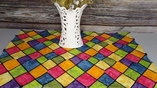 The COOLEST Quilt You’ll Ever Make! (Stained glass quilting with a simple trick!)
