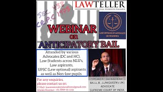 Webinar Anticipatory Bail