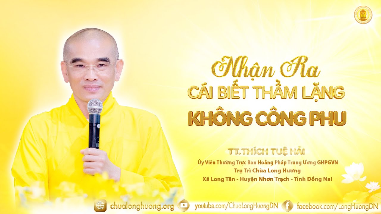 Nhận Ra Cái Biết Thầm Lặng Không Công Phu - TT. Thích Tuệ Hải - Chùa Long Hương