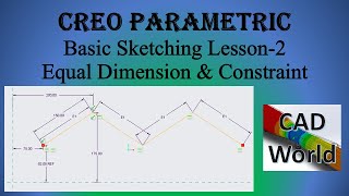Creo Parametric | Basic Sketching Lesson 2 | Equal Dimension and Constraint