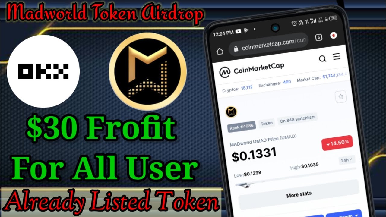 Claim $30,New Airdrop instant Withdraw,Okx Airdrop,Madworld token Airdrop, wirtual token 