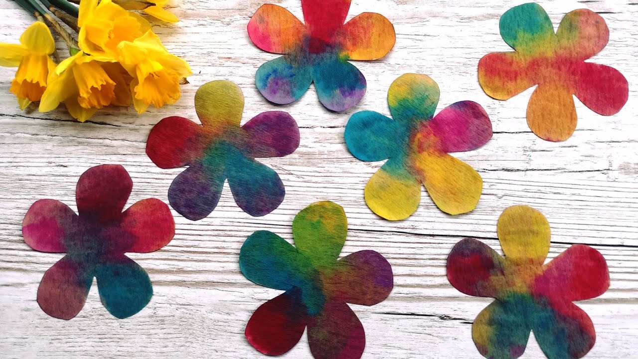 Blüten aus Kaffeefiltern