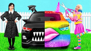 Regenbogen Auto vs Schwarzes Auto Challenge | Lustige Situationen von TeenTeam Challenge