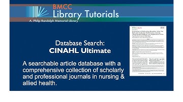 CINAHL Ultimate Intro Video (Ebsco )