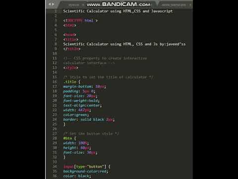 how to make a scientific calculator using by html ,css and javascript. amazing calculator
