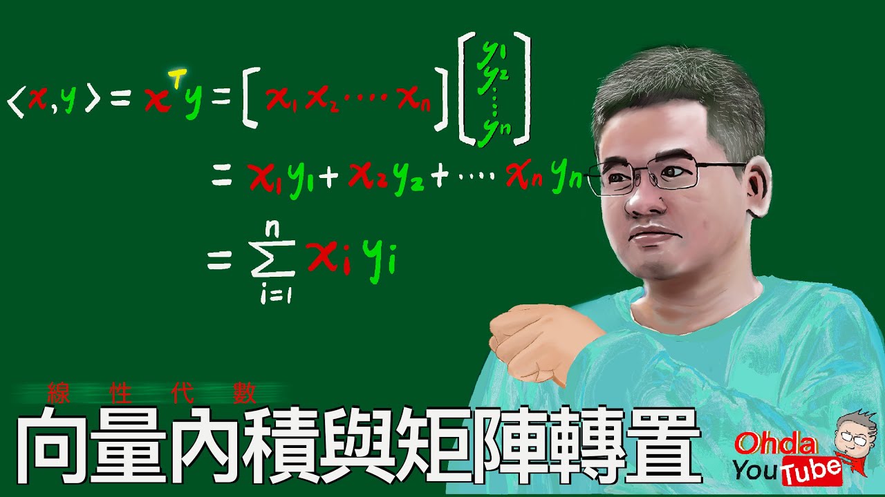 向量內積與矩陣轉置的關係