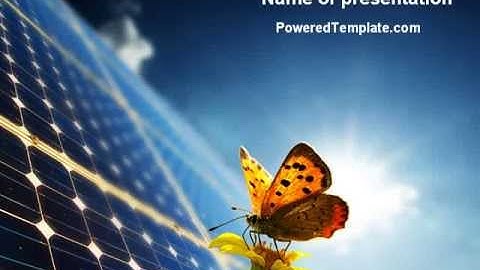 Solar Power PowerPoint Template by PoweredTemplate.com
