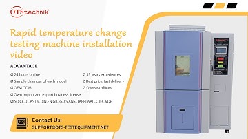 Rapid temperature change testing machine installation video