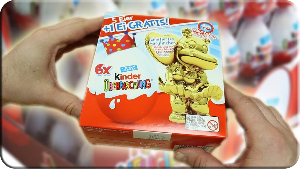 Kinder Überraschung 6er Pack 5+1 40 Jahre Die Überraschungs-Party - YouTube