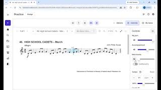 (Bass Clarinet) Exercise 48 (High School Cadets - March) - Essential Elements Book 1