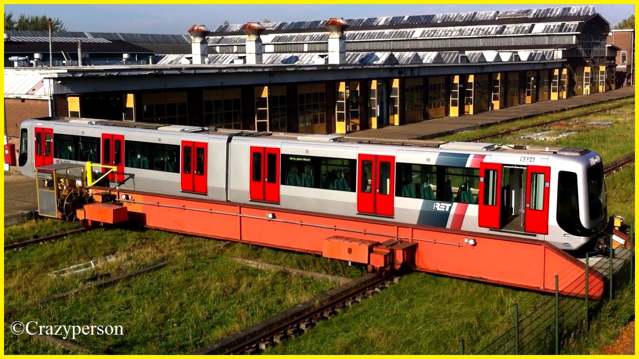 RET metrorijtuig 5324 bij Kleiweg Rotterdam! na midlife revisie