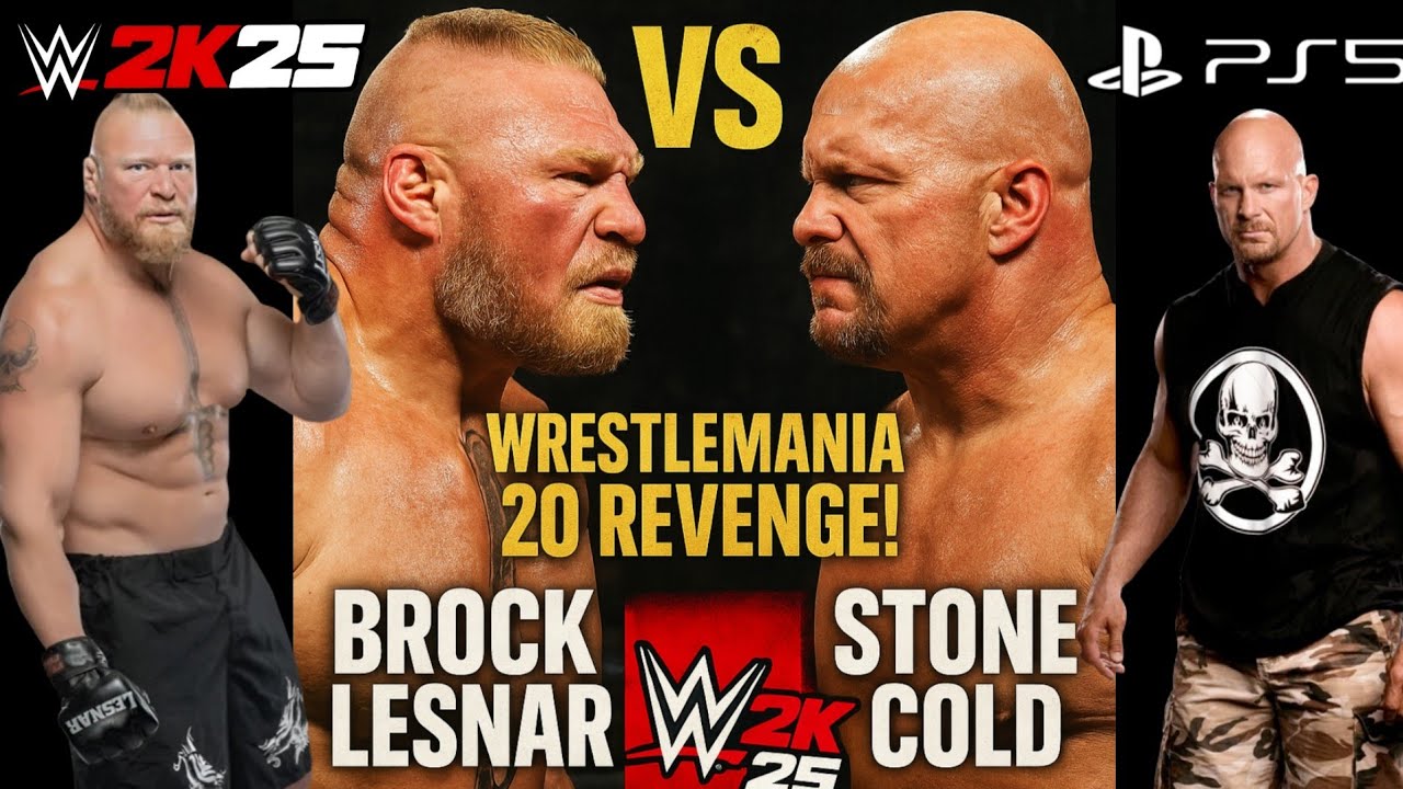 Brock Lesnar vs Stone Cold – Underground Rules | WrestleMania 20 Revenge! | WWE 2K25 Dream Match