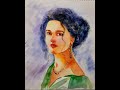 Watercolor portrait painting 😘 #viral #art