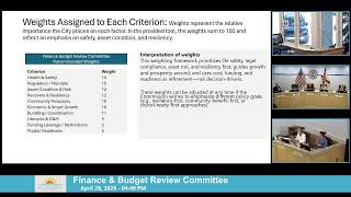 Finance & Budget Review Committee - Budget Meeting #1 - April 28, 2026