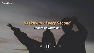 [indo sub] BAEKHYUN - EVERY SECOND | RECORD OF YOUTH OST