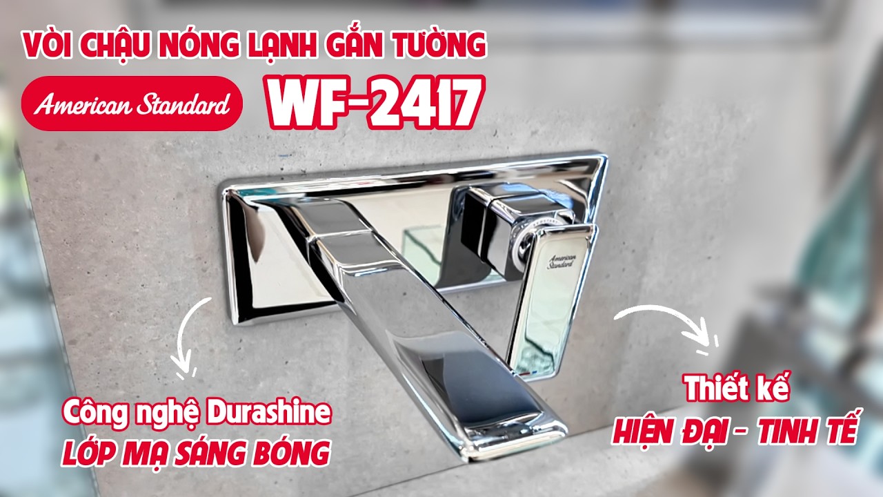 Vòi chậu nóng lạnh American Standard WF-2417 (WF2417) (1124170000) Acacia Supasleek gắn tường